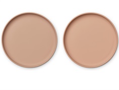 Liewood pale tuscany/tuscany rose silicone plate Brandon (2-pack)